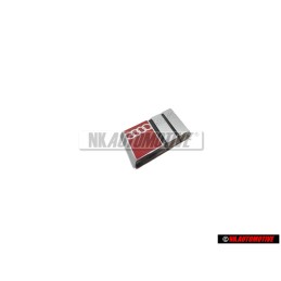 Audi Original S4 Volant Plaquette Embleme Logo Chrome Rouge - 4A0419685