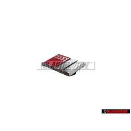 Audi Original S4 Volant Plaquette Embleme Logo Chrome Rouge - 4A0419685