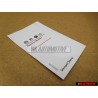 VW Original Plaque Indicatrice 'Unite De Commande 100' - 000010006