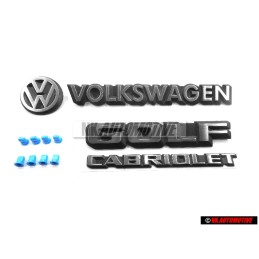 SET Pour VW Golf 1 Cabriolet Arrière Embleme Monogramme Logo