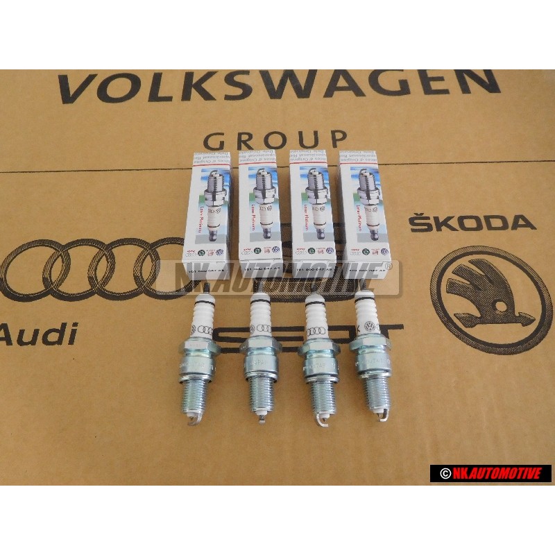 4x VW Original Bougie D'Allumage Longue Duree - 101000047AB