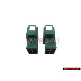 2x VW Original Boitier Contact Plat Avec Verrouillage Par Contact - 333941973