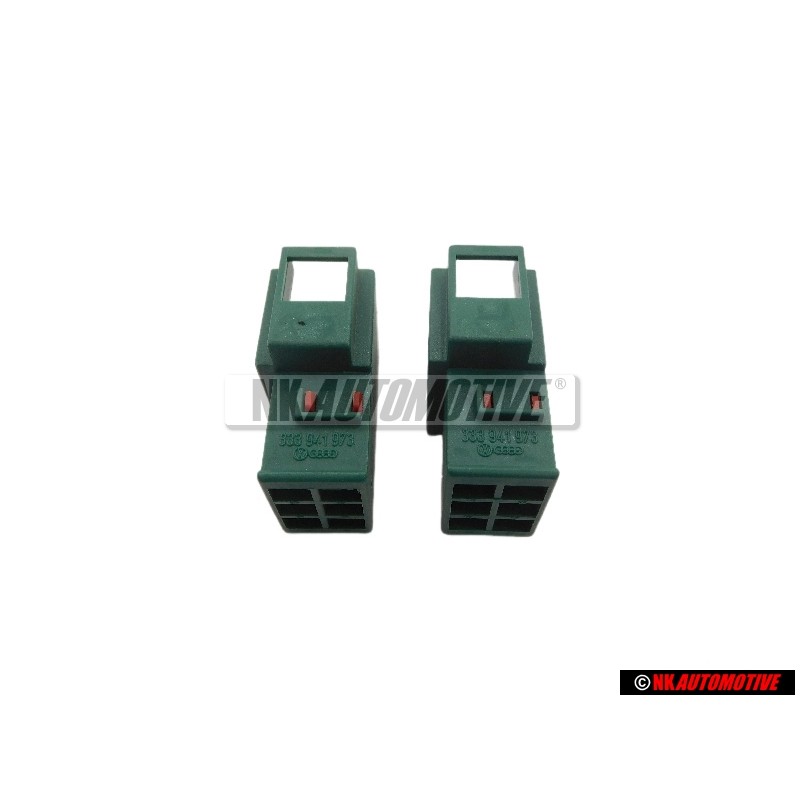 2x VW Original Boitier Contact Plat Avec Verrouillage Par Contact - 333941973