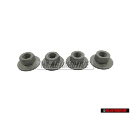 4x VW Original Ecrou Hexagonal Embase, Autobloquante - N 90908301