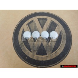 4x VW Original Capuchon Pour Vis Hermine (Blanc) - 311867169 90X