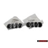2x Audi Original Anneaux Couverture Du Moteur Emblem Logo Noir Chrom - 07C103960