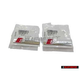 2x Audi Original S-LINE Côté Embleme Monogramme Logo Chrome Rouge - 8N0853601A