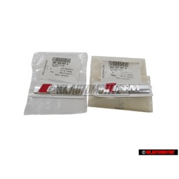 2x Audi Original DTM Côté Embleme Monogramme Logo Chrome Rouge - 8E0853601A