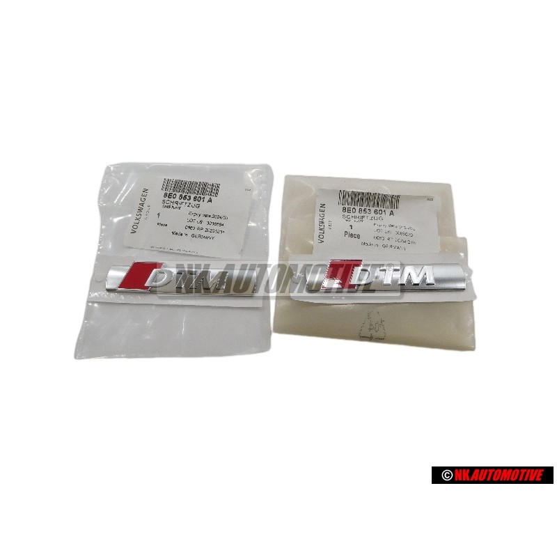 2x Audi Original DTM Côté Embleme Monogramme Logo Chrome Rouge - 8E0853601A