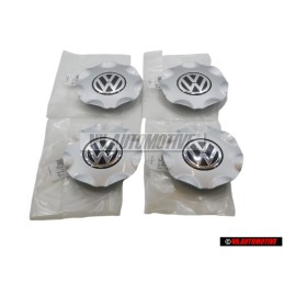 4x VW Original Enjoliveur De Roue Chrome - 1H0601149S FED