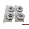 4x VW Original Enjoliveur De Roue Chrome - 1H0601149S FED