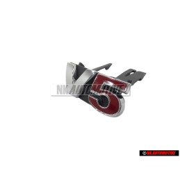 VW Original V5 Avant Embleme Monogramme Logo Chrome Rouge - 1J5853679D GQF