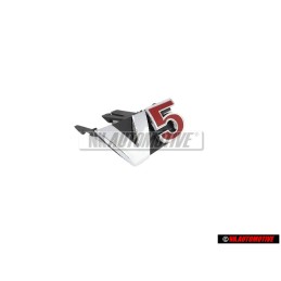 VW Original V5 Avant Embleme Monogramme Logo Chrome Rouge - 1J5853679D GQF