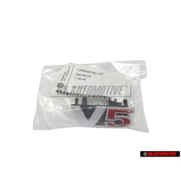VW Original V5 Avant Embleme Monogramme Logo Chrome Rouge - 1J5853679D GQF