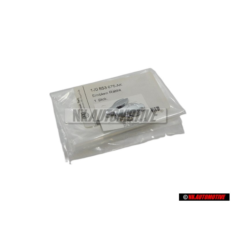 VW Original RABBIT Arrière Embleme Monogramme Logo Chrome - 1J0853675AK739