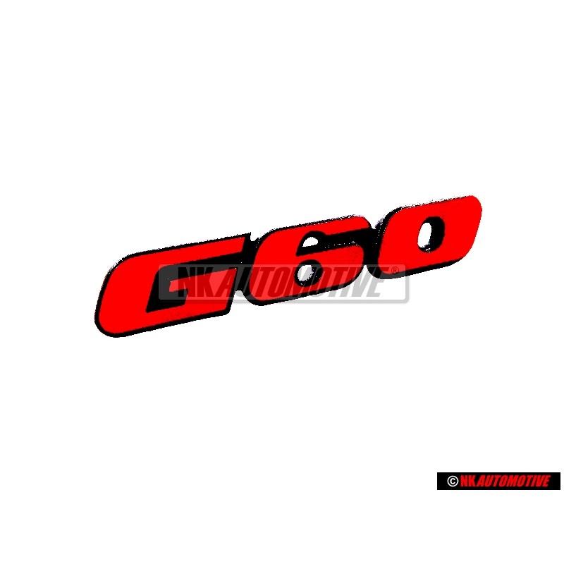 VW Original G60 Avant Embleme Monogramme Logo Rouge - 535853679 QN5