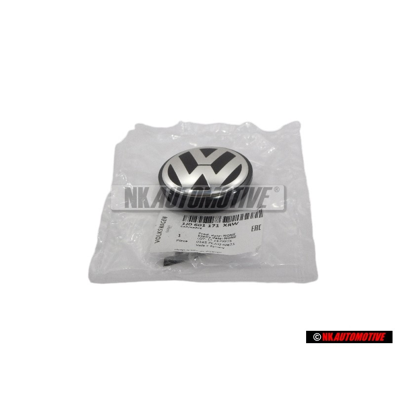 VW Original Capuchon Noir Satine/Chrome Brillant - 1J0601171 XRW