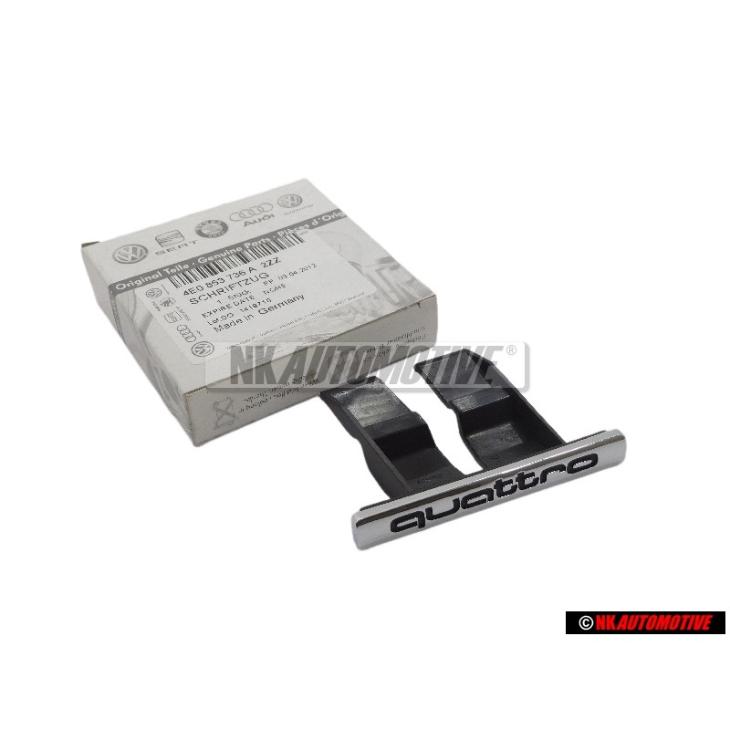 Audi Original QUATTRO Avant Embleme Monogramme Logo Chrome - 4E0853736A 2ZZ