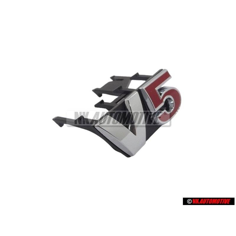 VW Original V5 Avant Embleme Monogramme Logo Chrome Rouge - 1J6853679F GQF