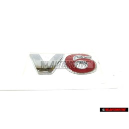 VW Original V6 Arrière Embleme Monogramme Logo Chrome Rouge - 1J0853675AAGQF