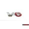 VW Original V6 Arrière Embleme Monogramme Logo Chrome Rouge - 1J0853675AAGQF