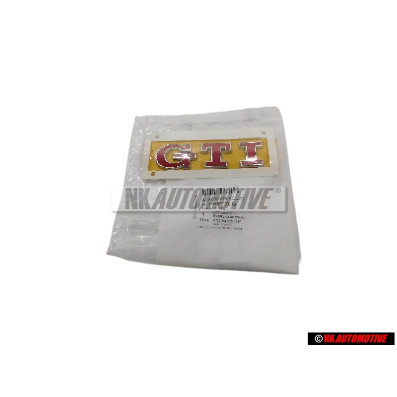 VW Original GTI Arrière Embleme Monogramme Logo Rouge - 5G0853675ACJZQ