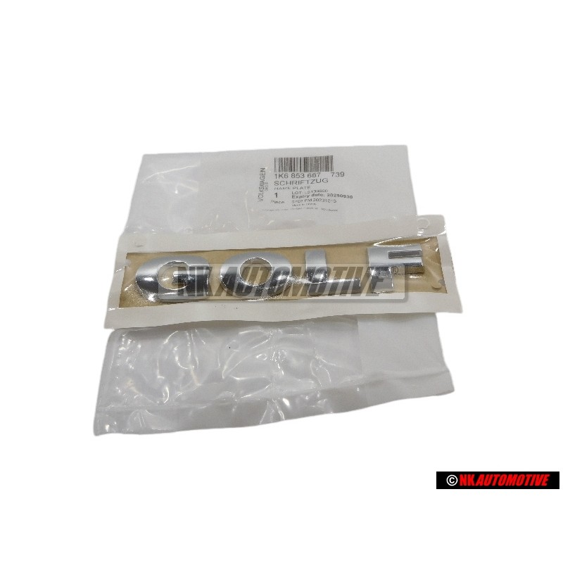 VW Original GOLF Arrière Embleme Monogramme Logo Chrome - 1K6853687 739