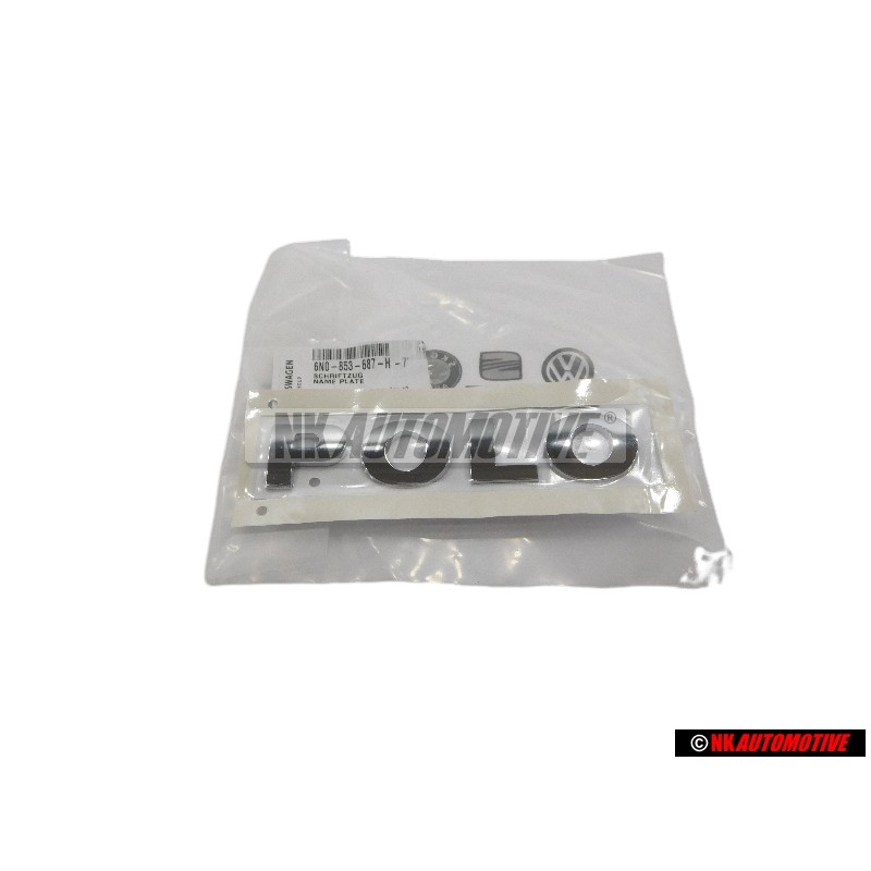 VW Original POLO Arrière Embleme Monogramme Logo Chrome - 6N0853687H 739