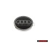 Audi Original Volant Plaquette Embleme Logo Noir Chrome - 8A0419685