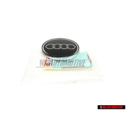 Audi Original Volant Plaquette Embleme Logo Noir Chrome - 8A0419685