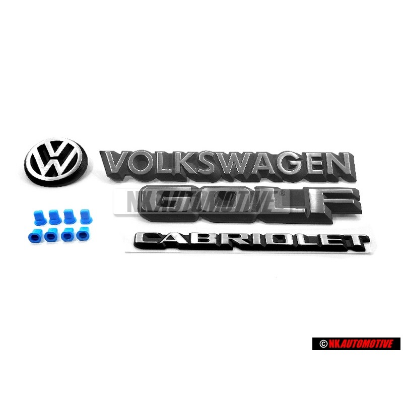 SET Pour VW Golf 1 Cabriolet Arrière Embleme Monogramme Logo