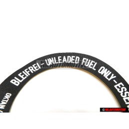 VW Original Pl.Identif. 'Bleifrei / ' *Unleaded Fuel Only - 155010024P