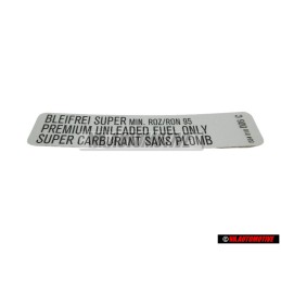 VW Original Pl.Identif. 'Bleifrei Super' - 034010006C