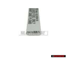 VW Original Pl.Identif. 'Bleifrei Super' - 034010006C
