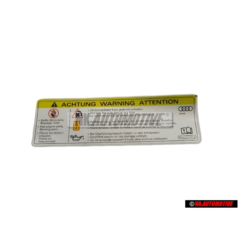 VW Original Pl.Ident. 'Attention' Tension Elevee - 8K0010520A