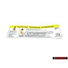 VW Original Pl.Ident. 'Attention' Tension Elevee - 8K0010520A