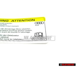 VW Original Pl.Ident. 'Attention' Tension Elevee - 8K0010520A