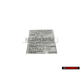 VW Original Plaque Indicatrice - 171000301B