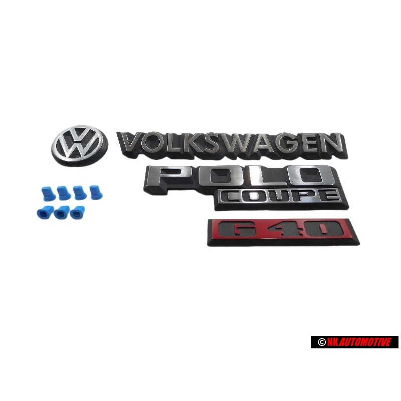 SET Pour VW Polo 2 Coupe 86C G40 Arrière Embleme Monogramme Logo