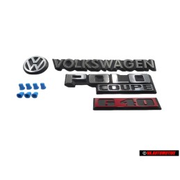 SET Pour VW Polo 2 Coupe 86C G40 Arrière Embleme Monogramme Logo