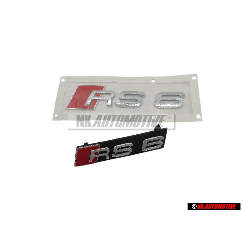Audi Original SET Embleme Logo Monogramme Avant & Arrière - RS6 C6 (4F)