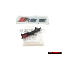 Audi Original SET Embleme Logo Monogramme Avant & Arrière Noir - RS6 C8 (4A)
