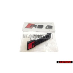Audi Original SET Embleme Logo Monogramme Avant & Arrière Noir - RS3 FL (8V)