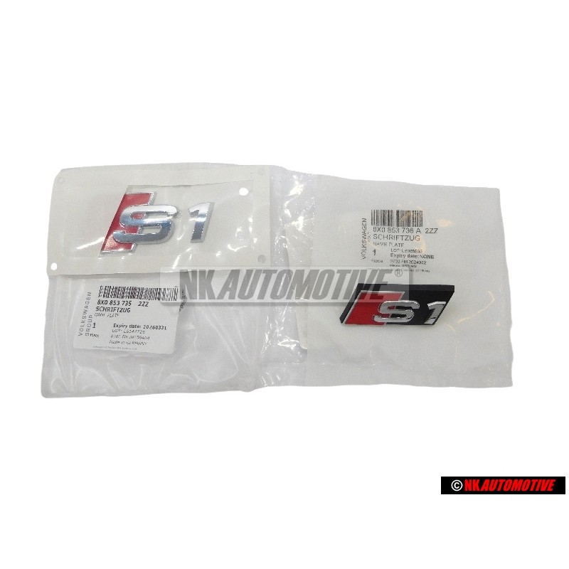 Audi Original SET Embleme Logo Monogramme Avant & Arrière - S1 (8X)