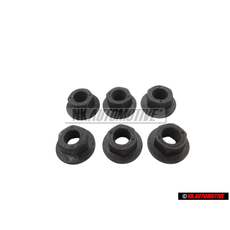 6x VW Original Ecrou Hexagonal Embase - N 90175205