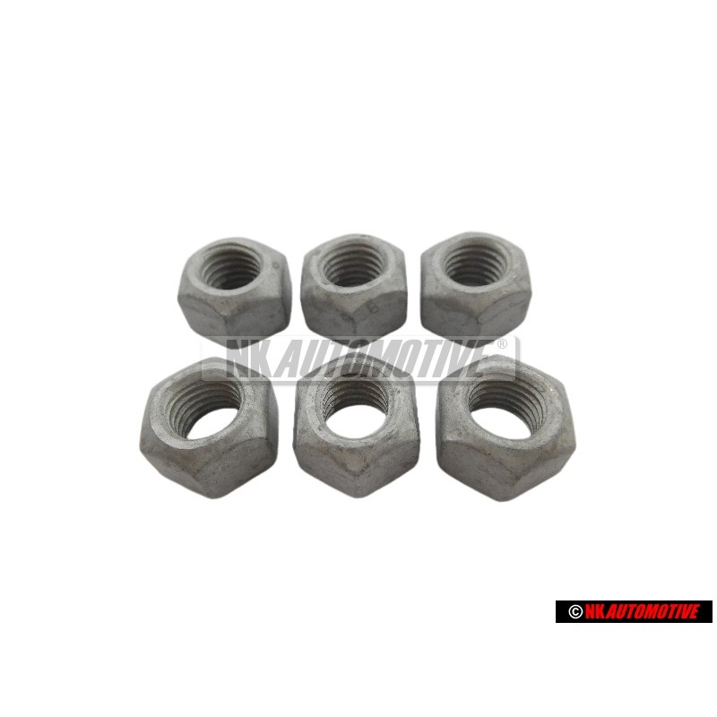 6x VW Original Ecrou 6 Pans, Autoserreur - N 10209009
