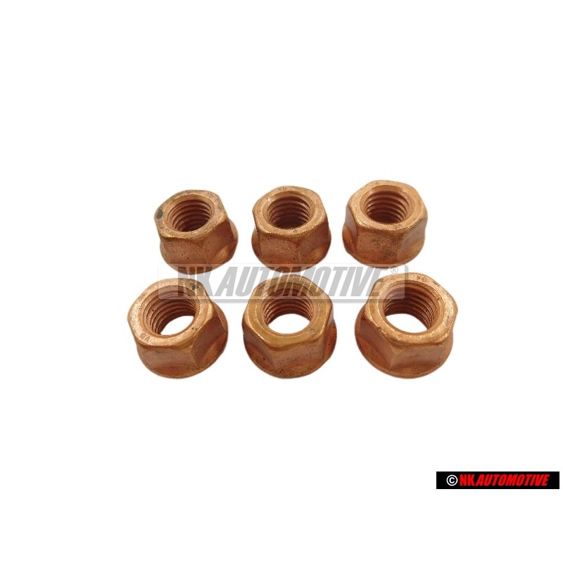6x VW Original Ecrou Hexagonal Embase - 046145749