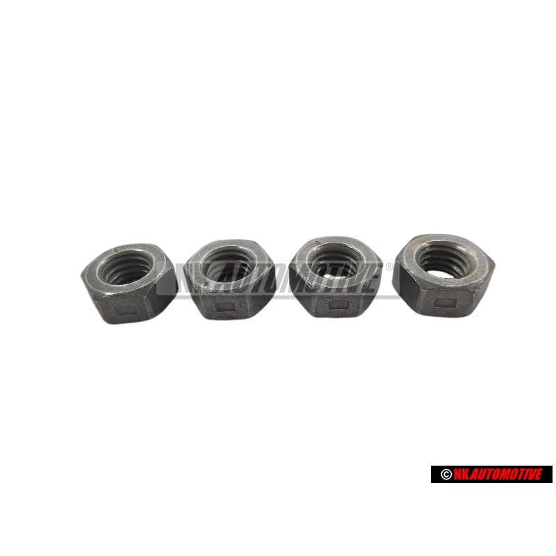 4x VW Original Ecrou 6 Pans, Autoserreur - N 90074404