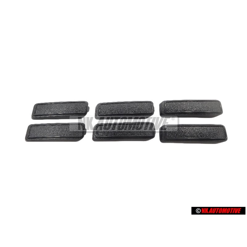 6x VW Original Capuchon Noir Satine - 321857621 01C