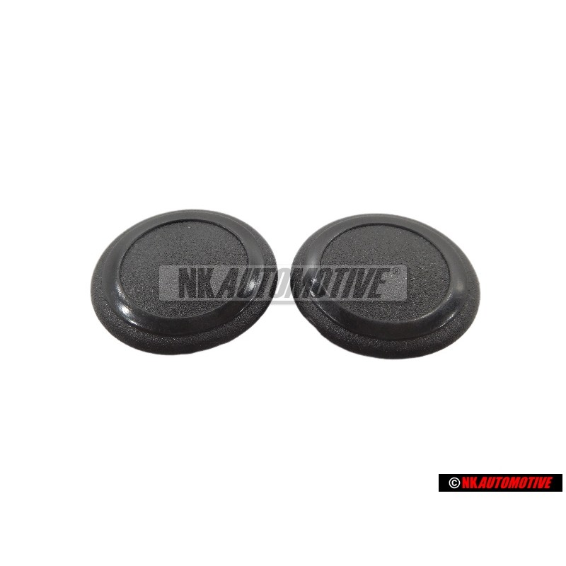 2x VW Original Obturateur Noir Satine - 321867164 01C